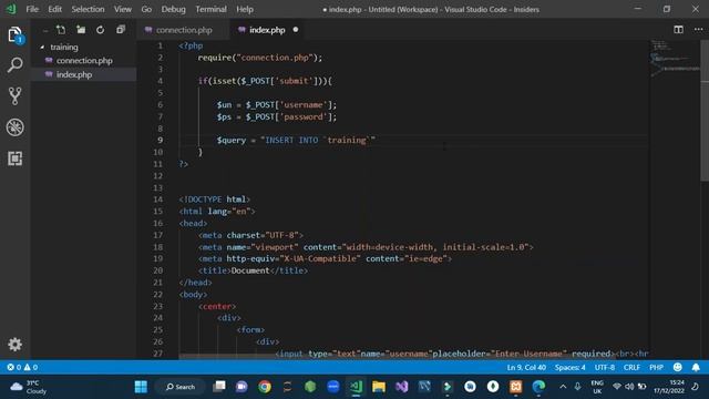 Inserting Into The Database Using PHP