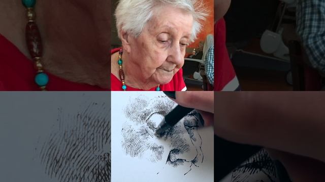 Drawing a "Traveled" Face with a Crosshatching Master смотреть онлайн