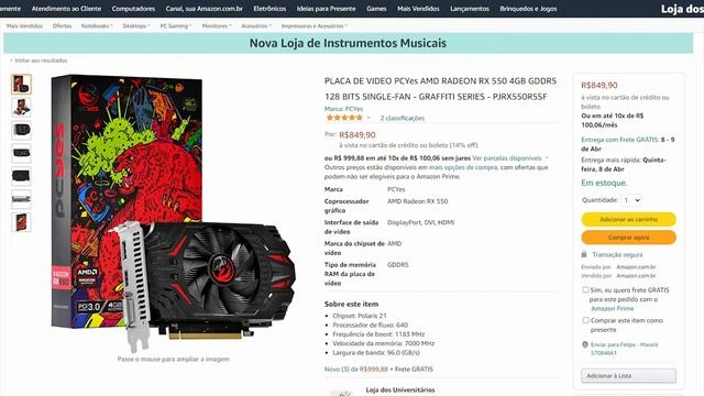 RADEON RX 550 A PLACA DE VIDEO MAIS BARATA DA AMD 2021 смотреть онлайн