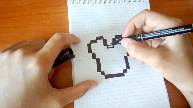 Рисую алмазный нагрудник из майнкрафта по клеточкам/minecraft/Pixel ART смотреть онлайн