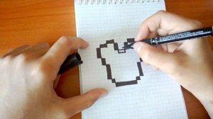 Рисую алмазный нагрудник из майнкрафта по клеточкам/minecraft/Pixel ART