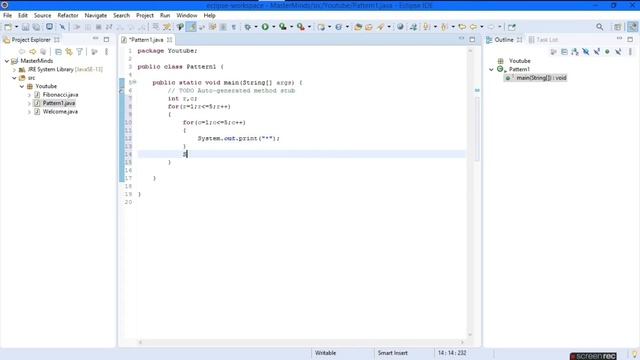 Asterisk Basic Pattern || JAVA Programming - Master Minds смотреть онлайн