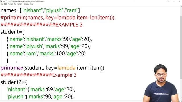 Advance Max And Min Function | Python Course In Hindi | Tutorial 152 смотреть онлайн