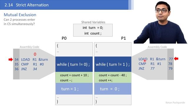 Operating System - 2.14 Strict Alternation - Synchronization Mechanism смотреть онлайн