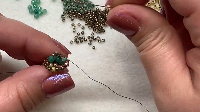 Russian Spiral Beaded Bracelet With Gemstone And Seed Beads Tutorial