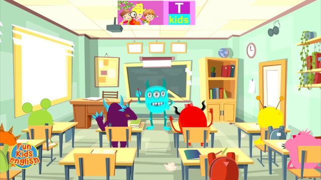 English - Actions - school things смотреть онлайн