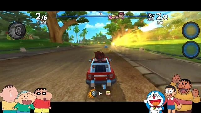 Shinchan team vs Doraemon team in beach buggy racing 2 ? | who will win? | funny racing game ?? смотреть онлайн