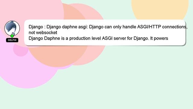 Django : Django daphne asgi: Django can only handle ASGI/HTTP connections, not websocket смотреть онлайн