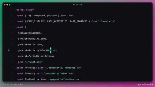 Vue Composition API с нуля #65 - Доступ к массиву опций временных интервалов через provide / inject смотреть онлайн