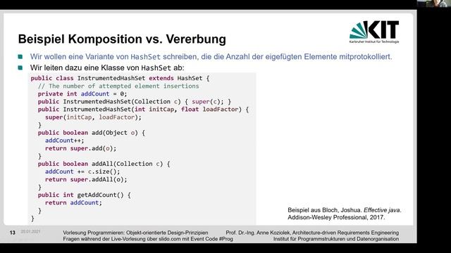 P_10: 12 Java-API und 13 Objekt-orientierte Design-Prinzipien, (20.01.021) смотреть онлайн