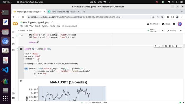 Import and Plot Crypto Charts with Python and mplfinance смотреть онлайн