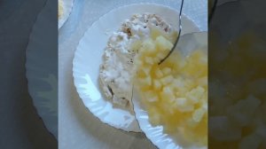 Салат "АНАНАС" я его ОБОЖАЮ. Салат с курицей и ананасами. Самый быстрый салат с ананасами.