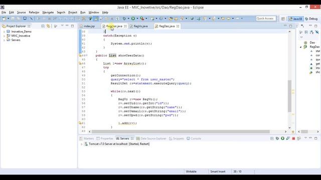 MVC show using JDBC with sqlyog смотреть онлайн