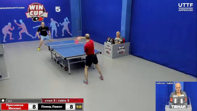 19:00 Пресняков Михаил 3-1 Плющ Павел  Cтол 5 ЮГ-3 19.06.21