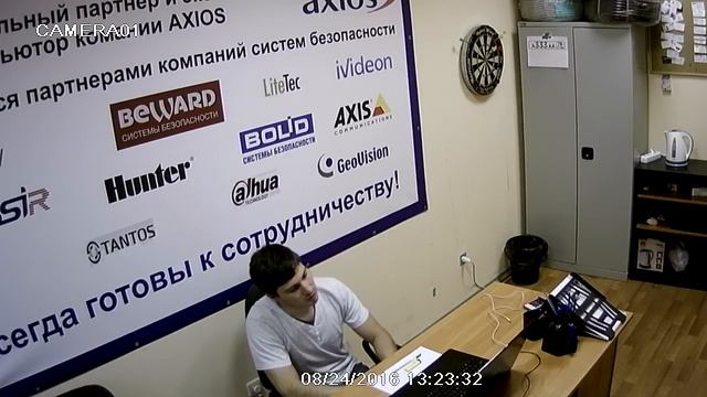 Купольная внутренняя AHD 1Мп камера AXI-M62IR AHD пример записи смотреть онлайн