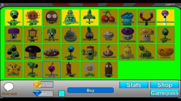 plants vs zombie in roblox and codes