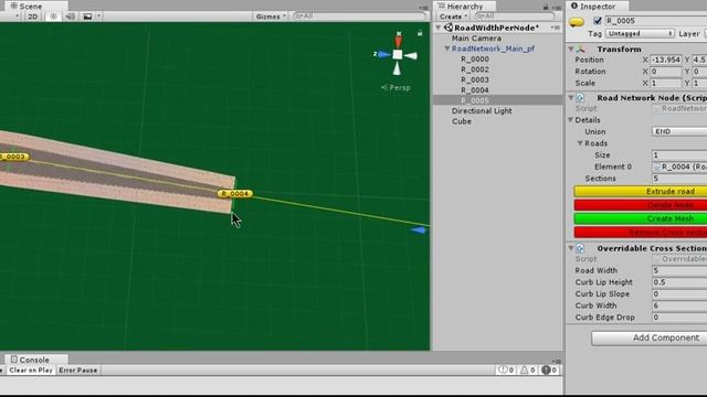 Unity3d Road Builder : Override Road Width Per node смотреть онлайн