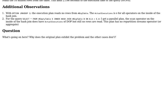 Why/when does SQL Server evaluate the probe side of an inner hash join when the build side was... смотреть онлайн