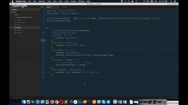 Написание консольной игры в слова или работа с потоками в Node.Js смотреть онлайн