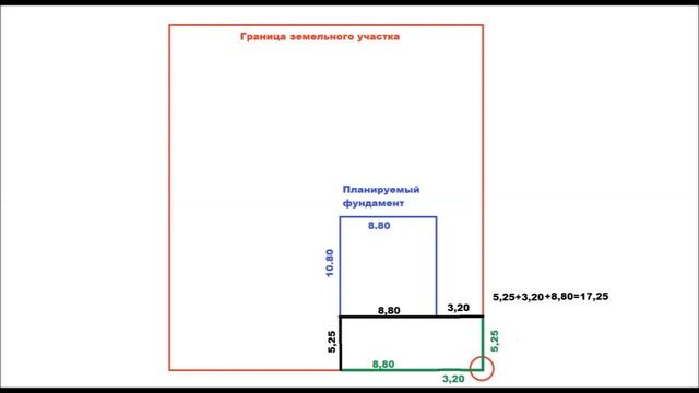 Разметка фундамента в одиночку рулеткой.Схема.Хитрости. смотреть онлайн