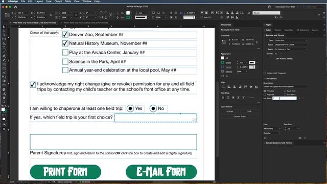 InDesign 2022 - Using a Combo Box or List Box in your Basic Form смотреть онлайн
