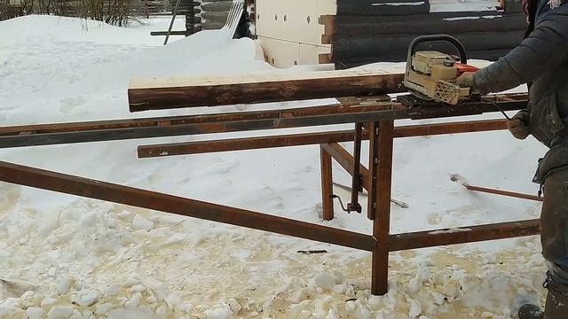 Пилорама из бензопилы своими руками. смотреть онлайн