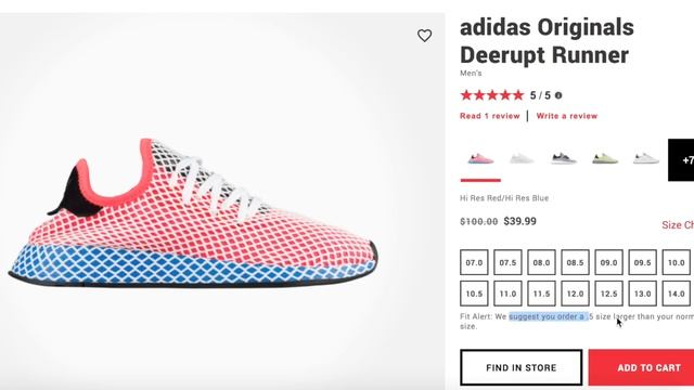 $40 за оригинальные Adidas Deerupt! НЕ КЛИКБЕЙТ! Как и где дешево купить Adidas Deerupt? смотреть онлайн