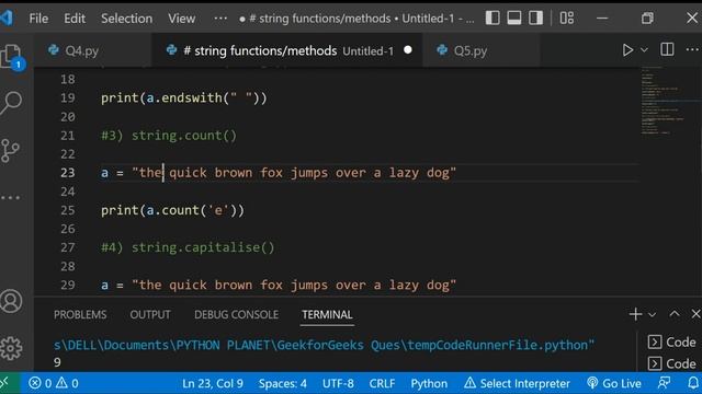 Python String Methods смотреть онлайн