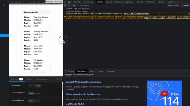React component library with responsive table смотреть онлайн