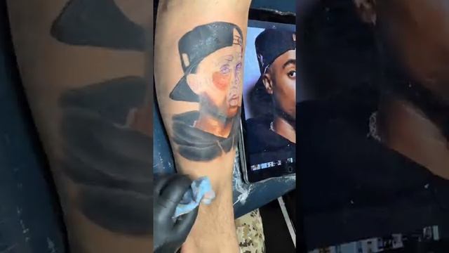 Realistic Tupac tattoo | tattoo time lapse 2pac смотреть онлайн