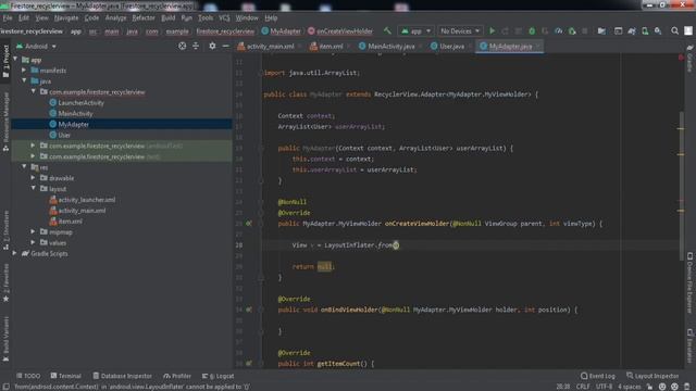 Firestore Data to Recyclerview | How to Retrieve Firestore data into Recyclerview | Android Studio смотреть онлайн