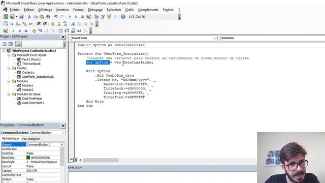 Como Adicionar um Calendário no Userfom (Passo a Passo COMPLETO) смотреть онлайн