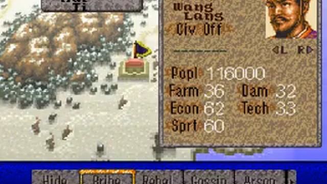Romance of the Three Kingdoms IV-Wall of Fire - (SNES-Super Nintendo Entertainment System) смотреть онлайн
