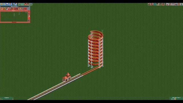 RCT2 - How to make fireworks with roller coaster trains смотреть онлайн