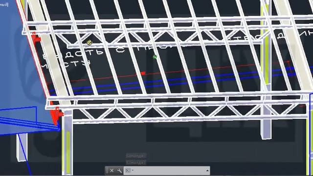 Односкатный навес с поликарбонатом