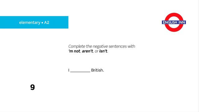 English In 3 Minutes (Elementary / A2) - Grammar: The Verb TO BE 9