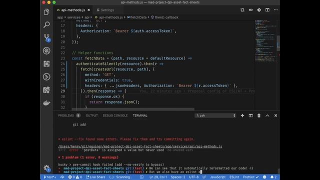 Eslint on Git commit with Husky смотреть онлайн