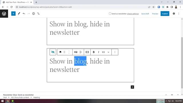 Show or hide content from your blog or email in Gutenberg block editor смотреть онлайн