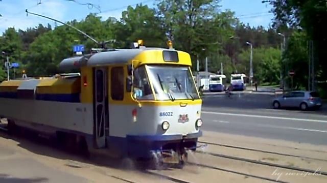 Рига, Поливомоечный трамвай #88022 Tatra T3SU смотреть онлайн