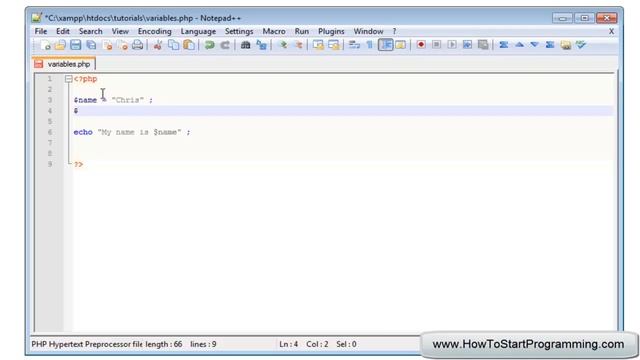 PHP Tutorial 5 - Variables (PHP For Beginners) смотреть онлайн