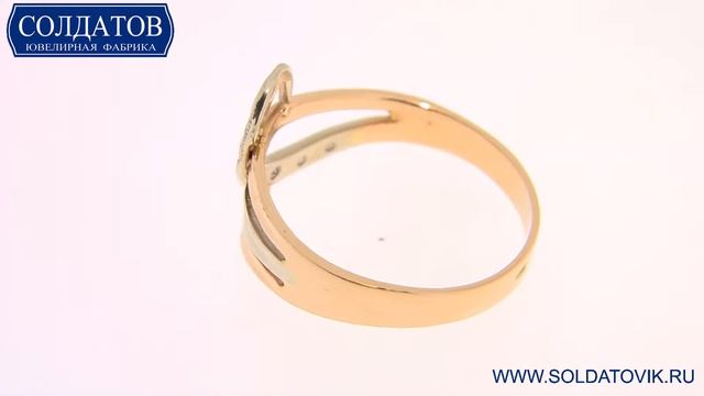 Золотое кольцо с фианитом K1213 3 02 смотреть онлайн
