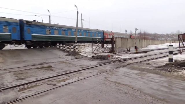 [150 лет ГЖД] ТЭП70БС-134 с поездом Пермь-Адлер смотреть онлайн