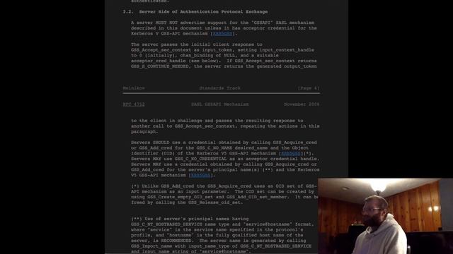 RFC 4752 Kerberos V5 GSSAPI, Review смотреть онлайн