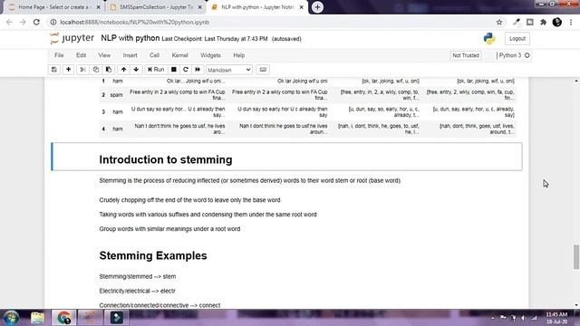 Removing stopwords and stemming our data set using natural language toolkit (NLTK) смотреть онлайн
