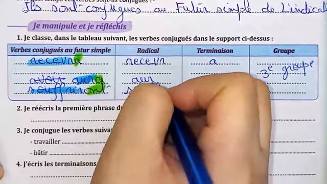 conjugaison le futur simple de l'indicatif des verbes usuels parcours français صفحة 63 فرنسية سادس смотреть онлайн