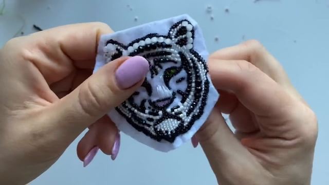 Брошь из бисера Тигр | символ 2022 года | брошь своими руками | tiger brooch tutorial смотреть онлайн