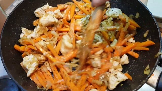 Плов из индейки. Плов за 40 минут. Не жирный плов. Плов на скорую руку. смотреть онлайн