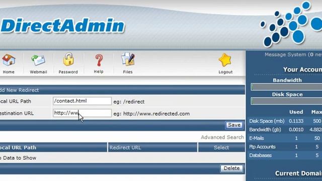URL redirects beheren in Direct Admin. смотреть онлайн