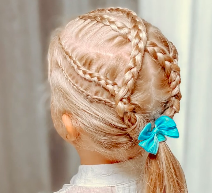 Плетение кос в низком хвосте Как заплести косы смотреть онлайн