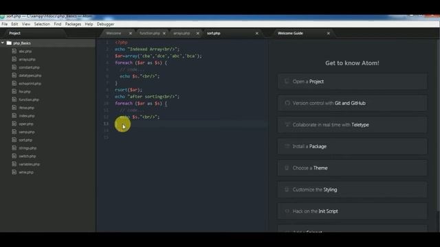 PHP MYSQLi TUTORIAL 14 Sorting Array in PHP смотреть онлайн